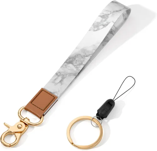 Vista 27 de Cordón de muñeca para llaves, lindo cordón de correa de muñeca, soportes para llavero, llavero de pulsera, correas de muñeca para llaves Flor negra
