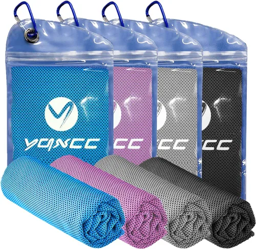 Vista 10 de YQXCC Paquete de 8 toallas refrescantes (47 x 12 pulgadas), toalla de cuello fría de hielo, microfibra suave y transpirable para yoga, golf