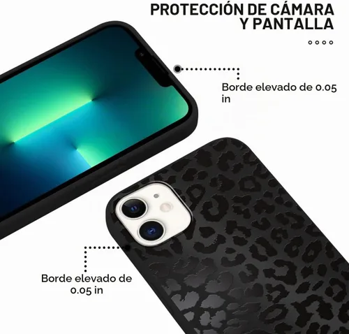 Vista 3 de Paquete de 2 fundas con estampado de guepardo para iPhone 11 de 6.1 Leopardo