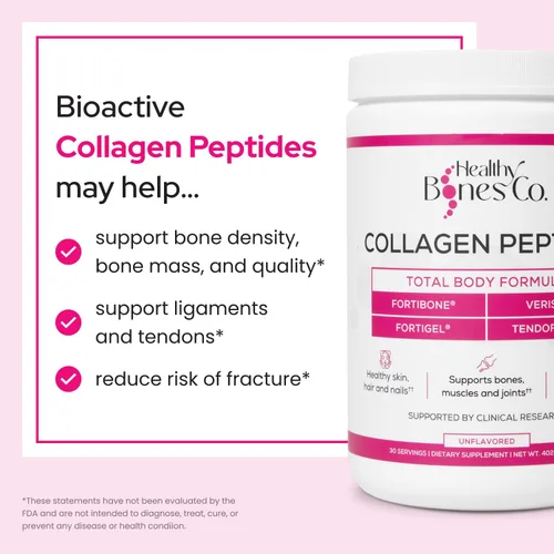 Vista 3 de Péptidos de colágeno FORTIBONE® Premium Bone Health con FORTIGEL®, VERISOL® y TENDOFORTE®, clínicamente respaldados para huesos, articulaciones
