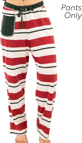 Vista 2 de Lazy One Pijamas de Navidad familiares a juego, pijamas de Navidad a juego con elfo para la familia, camisetas y pantalones para adultos separados
