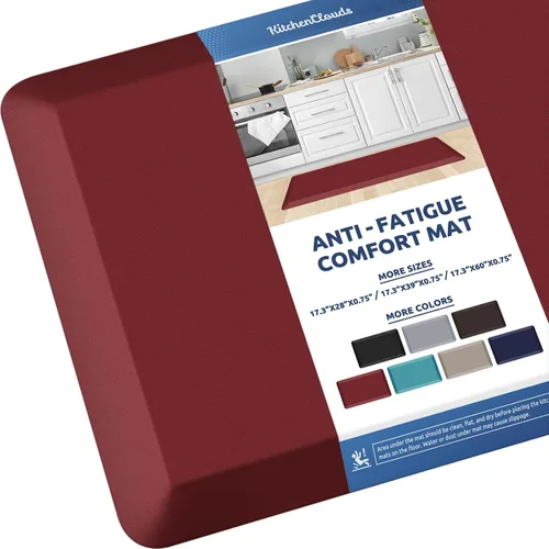 Vista 63 de KitchenClouds Alfombra de Cocina Acolchada Anti Fatiga 17.3"x28" Impermeable, Antideslizante, Alfombras de Pie y Comodidad para Escritorio/Piso