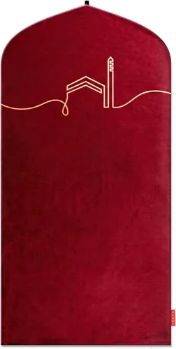 Vista 5 de TAKVA EasiClean™ Tapete de oración para interiores Colección Kaaba (ComfitPlus, Kaaba Negro) Alfombra acolchada de espuma viscoelástica