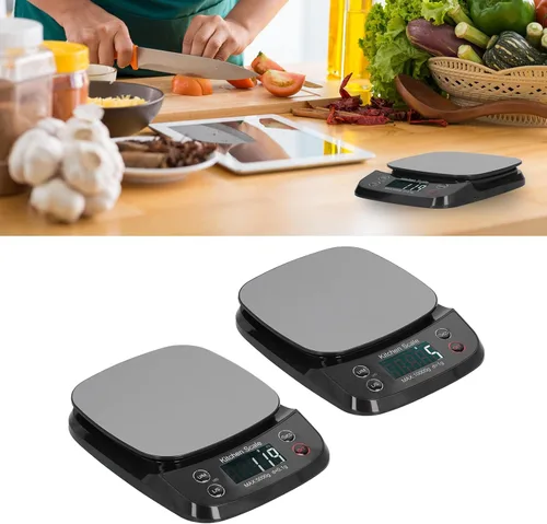 Vista 3 de BestAlice Báscula digital de cocina, báscula de alimentos multifunción de alta precisión, báscula digital eléctrica recargable por USB