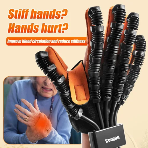 Vista 2 de Guantes de robot de rehabilitación Equipo de recuperación de trazo de mano, Guante robótico de rehabilitación izquierda y derecha, Guantes de mano