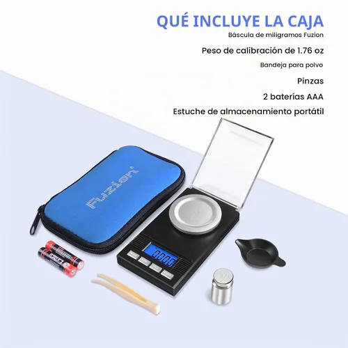 Vista 7 de Fuzion Escala de miligramo 1.76 oz/0.00004 oz, kit de báscula de polvo 6 en Negro
