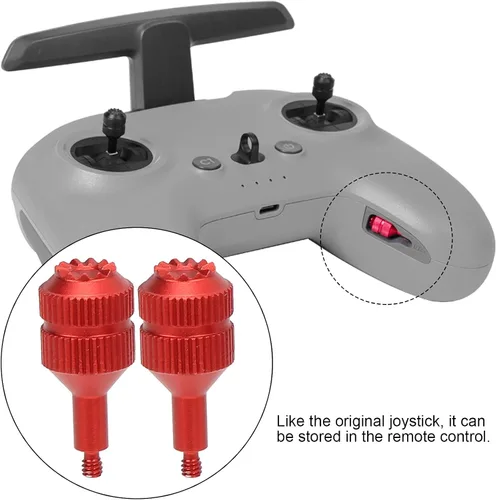 Vista 6 de FPV - Joysticks para control de drones, control de aluminio, 2 unidades, cómodas y almacenables para protector de palanca de mando de metal