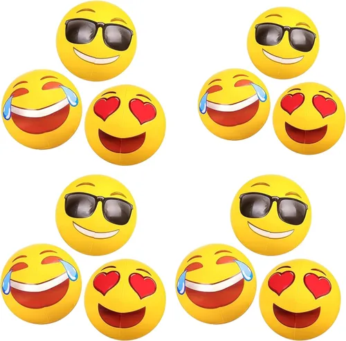 Vista 8 de Coconut Float Emoji - Pelotas de playa inflables de 18 pulgadas, ideales para fiestas de verano y eventos de natación