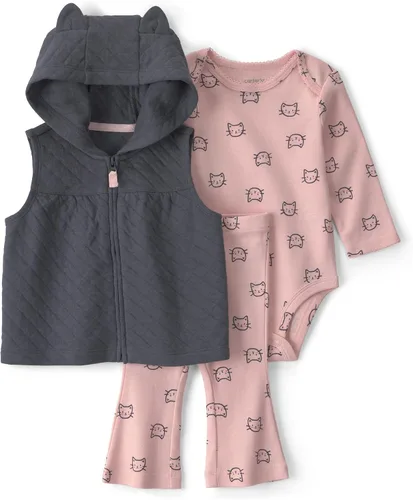 Vista 28 de Carter's Conjunto de pantalón de 3 piezas para bebé niña Floral verde