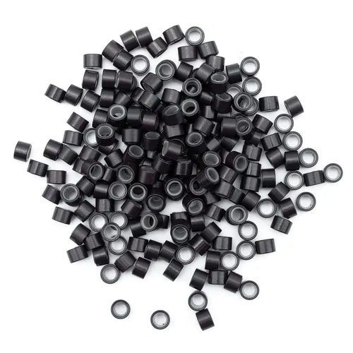 Vista 9 de Hairro Silicona Nano Anillo Perlas 200pcs 0.118 in Para Nano Link Cabello Kertain Cabello Humano Extensiones Beige