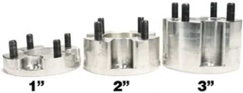 Vista 2 de Carrito de golf universal de 1 pulgada espaciador de rueda hecho de aluminio Billet utiliza rosca estándar de tuerca Se vende por par