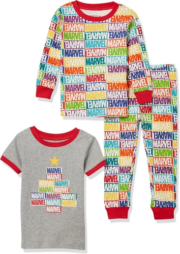 Vista 10 de Amazon Essentials Disney Marvel Star Wars - Pijama unisex de algodón ajustado para niños