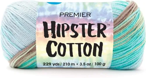 Vista 18 de Premier Yarns Hilo Hipster de Algodón, Hilo Ideal para Tejer a Ganchillo y Palillos, 100% Algodón y Hilo Ligero, Lavado a Máquina, Patines de Roller