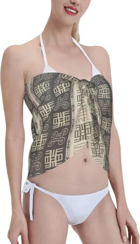 Vista 4 de DKJlitter Women Chiffon Short Sarongs, Beach Wrap Skirts Bikini Swimsuit Cover Ups