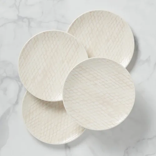 Vista 2 de Lenox 890129 - Platos llanos de 4 piezas con textura de neutrales