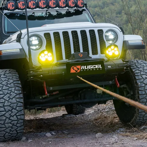 Vista 9 de RUGCEL WINCH Cabrestante EMCP de 12V 13500lb Nuevo Cabrestante Eléctrico Impermeable de Cuerda Sintética para Jeep con Hawse Fairlead, Control