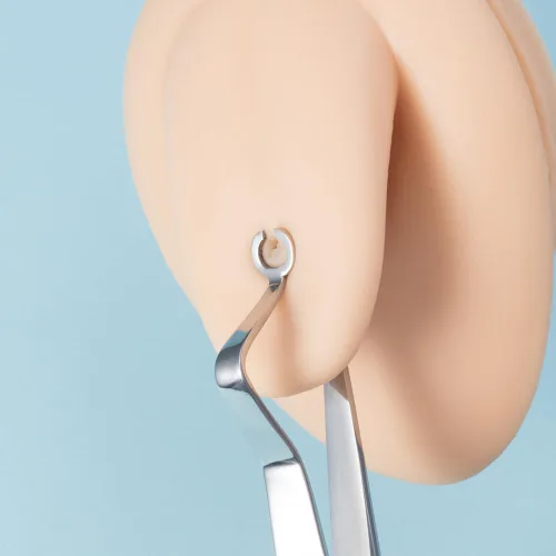 Vista 4 de DJCIW Kit de perforación para oreja, nariz y tabique, kit de anillos en forma de herradura para todos los piercings, acero inoxidable 316L, agujas