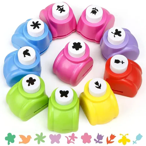 Vista 8 de LOVEINUSA Juego de 10 perforadoras con forma de animal terrestre para manualidades, álbumes de recortes, papel de seda para bolsas de regalo, papel