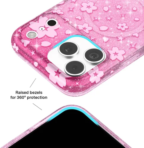 Vista 292 de VELVET CAVIAR Funda para iPhone 15, compatible con MagSafe, probada contra caídas de 10 pies, fundas protectoras de diseño, leopardo color rosa