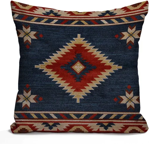 Vista 14 de Nphuriy Funda de almohada con diseño abstracto de estrellas de Estados Unidos sobre fondo azul, funda de almohada decorativa de algodón y lino Multi