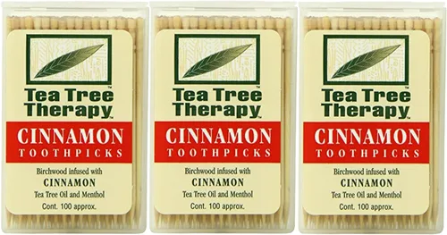 Vista 2 de Palillos de canela Tea Tree Therapy, 100 unidades, Paquete de 3, 1