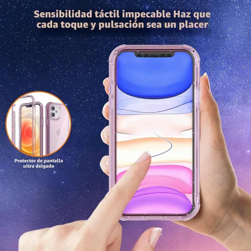 Vista 6 de Lifedance Nuevo para iPhone 11, Funda Protectora Completa y Resistente con Protector de Pantalla Integrado, Protección contra Caídas de 10 Pies