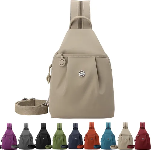 Vista 8 de Bolsa de viaje antirrobo 3 en 1 de alta calidad, impermeable, de 2 vías, mochila cruzada para mujer, Negro, Mediana, Moda