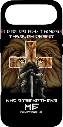 Vista 16 de Fundas para iPhone 11 Christian Phone Cases Men Bible Verse Philippians 4:13 Lion Case
