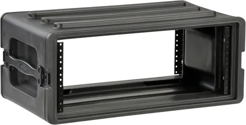 Vista 10 de SKB Estuche Roto Rack 4U Poco Profundo – Protector de equipo de polietileno duradero, apilable, impermeable con pestillos giratorios y patas de goma