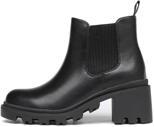Vista 2 de DECARSDZ Women's Chunky Platform Boots Classic Ankle Booties Women Chelsea Boots