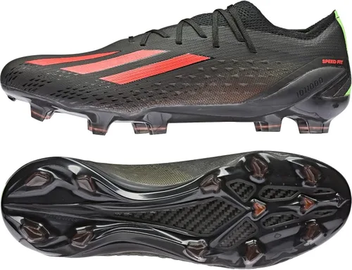 Vista 2 de adidas X SpeedPortal. 1 tacos de fútbol para hombre de tierra firme en negro y rojo