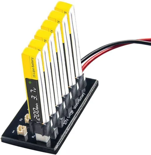 Vista 4 de E-outstanding Paquete de 1 placa de carga de equilibrio de batería Lipo de 3.7 V, 1S Ultra Micro JST-PH Paralelo Connect Plate Blade Inductrix