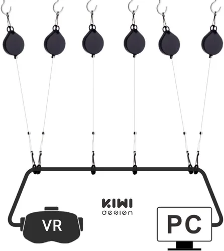 Vista 6 de KIWI design Gestión de cables VR, sistema de polea de techo compatible con HTC ViveVive ProRiftRift SLink Cable compatible con Quest 2QuestValve