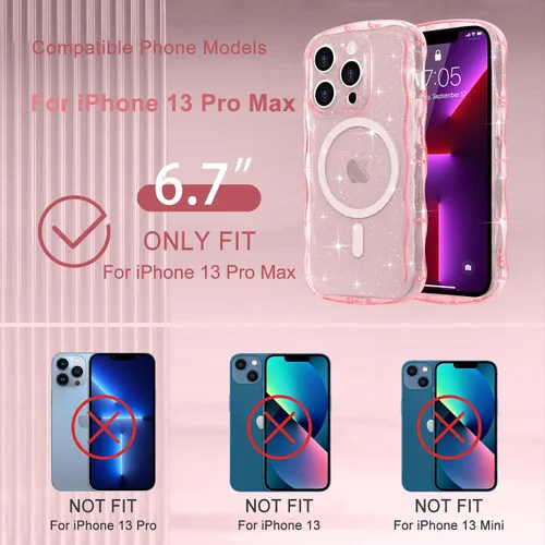 Vista 148 de Pepmune Funda magnética para iPhone 17 Pro Max, color rosa