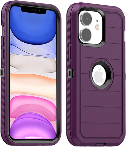 Vista 14 de AICase Funda para iPhone 11, resistente protección contra caídas, cuerpo completo, resistente, a prueba de golpes, militar, resistente, duradera
