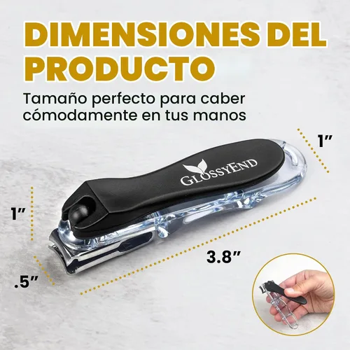 Vista 5 de EZ Grip 360 Grados Rotary cortador de uñas, recortador de acero inoxidable y, con lima de uñas integrada