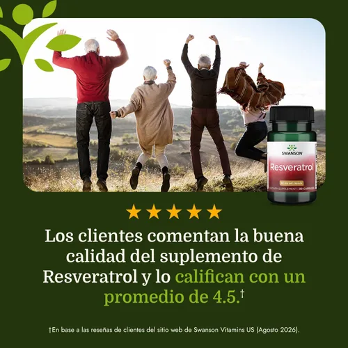 Vista 7 de Swanson Resveratrol 50 Antioxidante, 50 mg, 30 Cápsulas