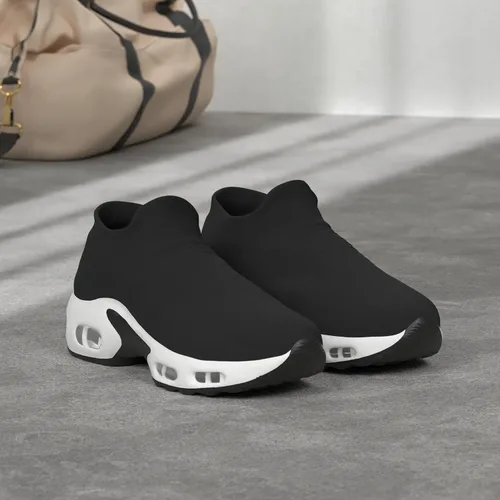 Vista 2 de YHOON - Zapatos deportivos para caminar para mujer, sin cordones, para enfermería, trabajo, con cámara de aire, de malla, informales, para correr