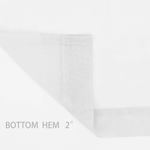 Vista 6 de UPOPO Cortinas traslúcidas blancas de 80 pulgadas de largo para sala de estar, cocina, comedor, sótano, 2 paneles de gasa transparente