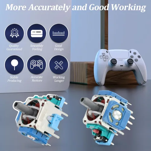Vista 4 de for PS5 Joysticks Replacement for Sony PlayStation 5 PS5 Controller Joystick Replacement for PS5 Analog Stick Replacement Module Potentiometer for