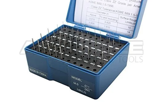 Vista 3 de Accusize Industrial Tools 0.011 '' a 0.060'', 50 piezas de acero Plug Pin Gage Set, menos, clase Zz, M0 (-)
