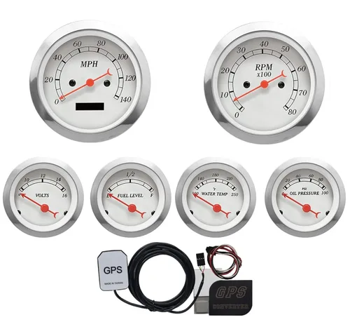 Vista 17 de MOTOR METER RACING - Juego de medidores para motores clásicos (juego de 6 medidores)