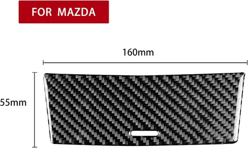 Vista 5 de Accesorios de fibra de carbono suave real para interior de coche, panel de cambio de marchas, cubierta de cenicero, calcomanía negra compatible