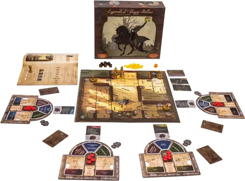 Vista 6 de Greater Than Games Legends of Sleepy Hollow Juego de mesa cooperativo Campaña de narración de terror 1 a 4 jugadores 30+ minutos A