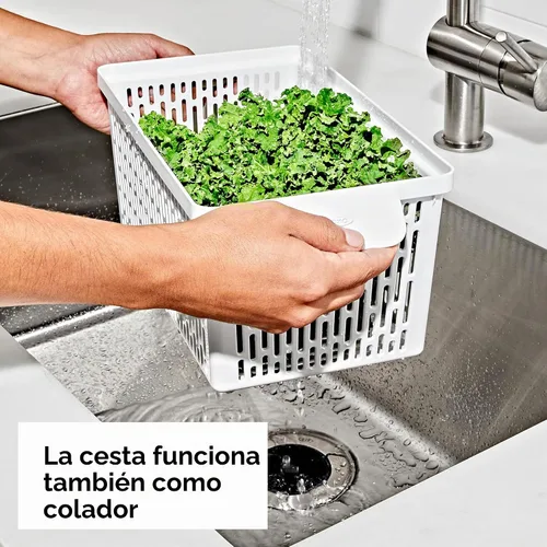 Vista 6 de OXO Good Grips Produce Saver - Contenedor mediano, 13.8 x 7.4 x 4.7 pulgadas, blanco