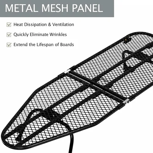 Vista 4 de SheeChung Tabla de Planchar Pequeña de Mesa 32" L x 12" A, Tabla de Planchar Plegable con Descanso para Plancha, Base de Metal de Malla, Funda