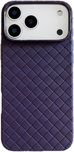Vista 9 de Funda diseñada para iPhone, funda con patrón de tejido de color sólido (iPhone 11, negro)