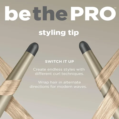 Vista 4 de INFINITIPRO BY CONAIR - Rizador de pelo de cerámica con turmalina de 1.25 pulgadas a 1.9 centímetros, varilla cónica produce ondas de playa