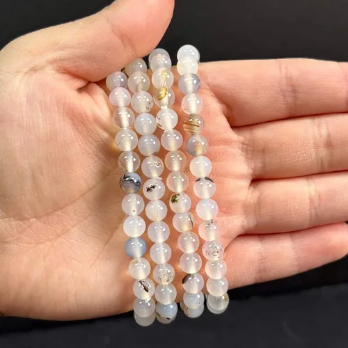 Vista 295 de Gem Avenue Handmade Round Bead Stretch Bracelet Unisex Natural Stone Beaded Jewelry for Men & Women, Elastic Wristband for Daily Wear