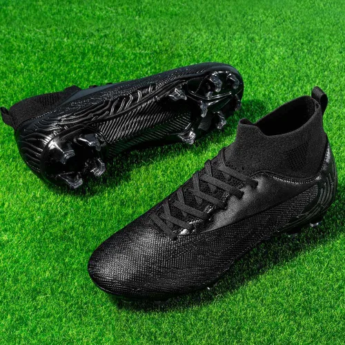 Vista 4 de Botas de fútbol para hombre, botas de fútbol para niños, transpirables, absorben los golpes, multiterreno, competición, entrenamiento, fútbol sala